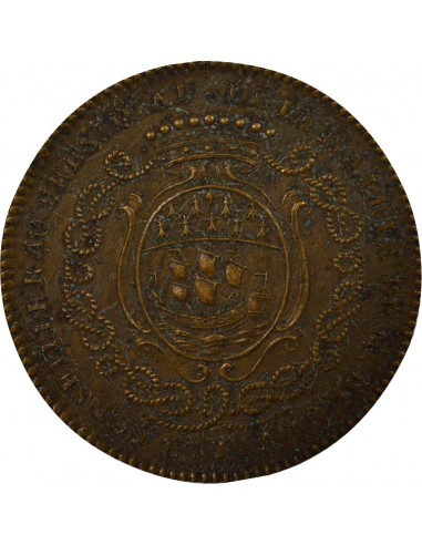 Pierre de la Ville de Chambardet Maire de Nantes Jeton Cuivre 1772-1773