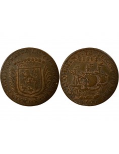 Jacques Charette Maire de Nantes Jeton Cuivre 1671