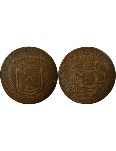 Jacques Charette Maire de Nantes Jeton Cuivre 1671