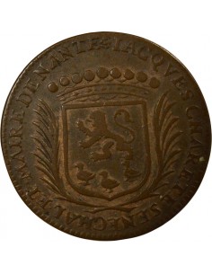 Jacques Charette Maire de Nantes Jeton Cuivre 1671 2