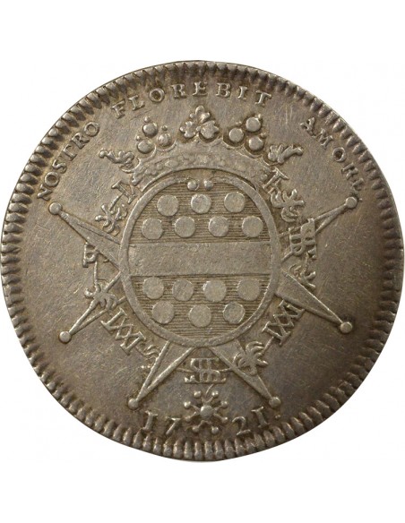 Gérard Mellier Maire de Nantes Jeton Argent 1721