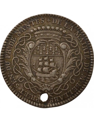 Mathurin Bellabre Maire de Nantes Jeton Argent 1748