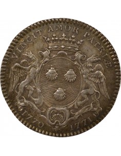 Philippe Vincent Roger Maire de Nantes Jeton Argent 1770-1771 2