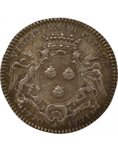 Philippe Vincent Roger Maire de Nantes Jeton Argent 1770-1771