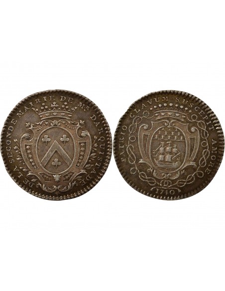 René Darquistade Maire de Nantes Jeton Argent 1740