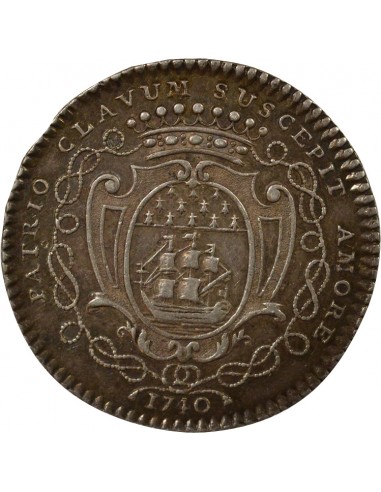 René Darquistade Maire de Nantes Jeton Argent 1740