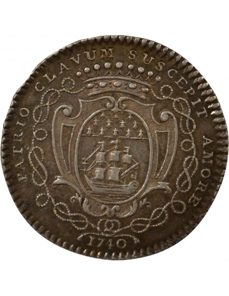 René Darquistade Maire de Nantes Jeton Argent 1740