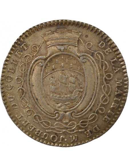 Léonard Joubert du Collet Maire de Nantes Jeton Argent 1762-1763