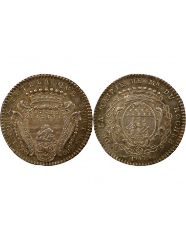 François Pierre Durocher Maire de Nantes Jeton Argent 1747