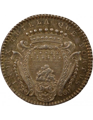 François Pierre Durocher Maire de Nantes Jeton Argent 1747