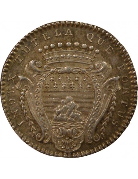 François Pierre Durocher Maire de Nantes Jeton Argent 1747