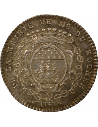 François Pierre Durocher Maire de Nantes Jeton Argent 1747