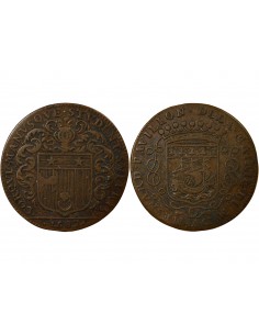 Louis Mesnard Maire de Nantes Jeton Cuivre 1682