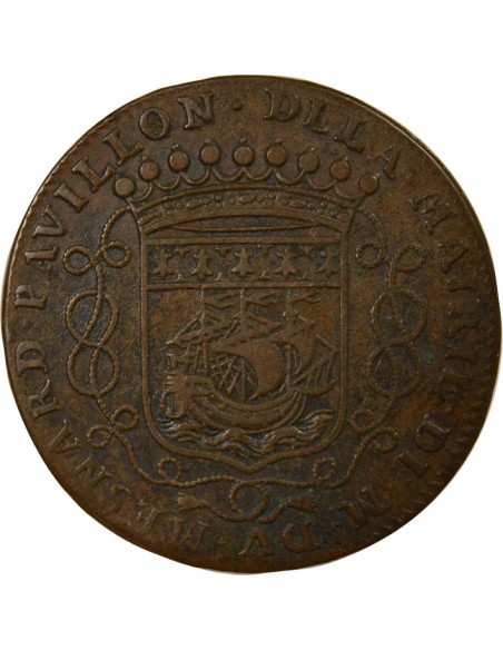 Louis Mesnard Maire de Nantes Jeton Cuivre 1682