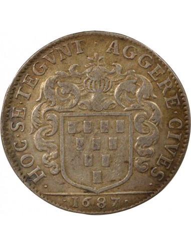Guillaume de Lisle Maire de Nantes Jeton Argent 1687