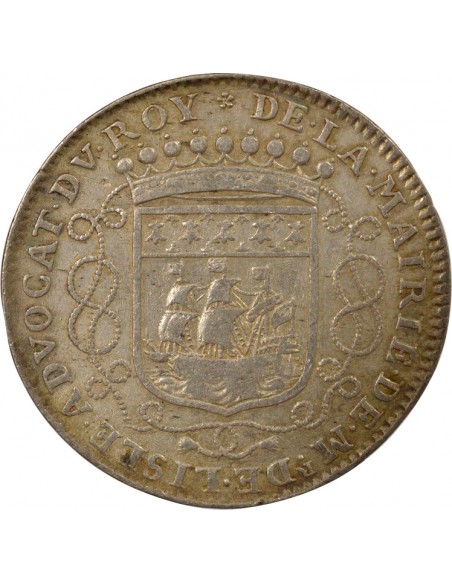Guillaume de Lisle Maire de Nantes Jeton Argent 1687