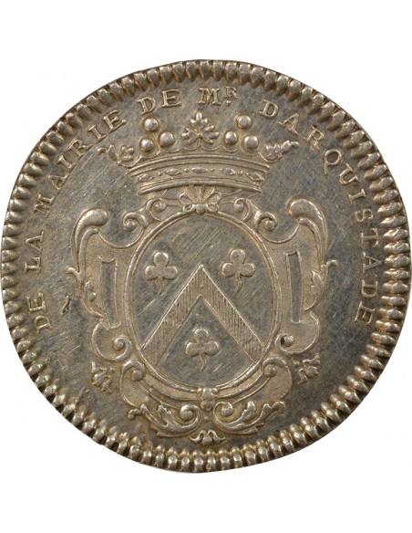 René Darquistade Maire de Nantes Jeton Argent 1735