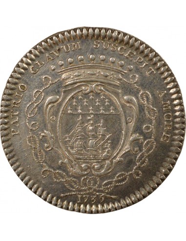 René Darquistade Maire de Nantes Jeton Argent 1735