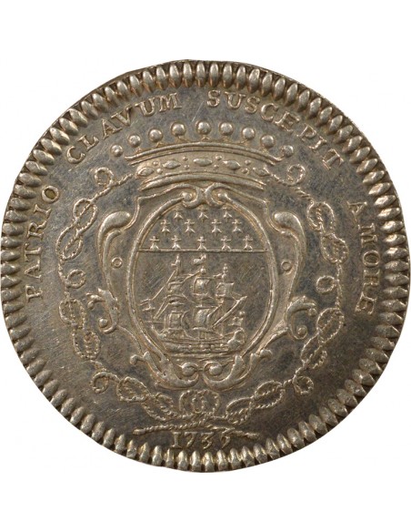 René Darquistade Maire de Nantes Jeton Argent 1735