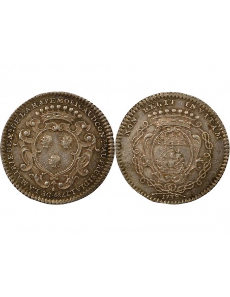 François Moricaud Maire de Nantes Jeton Argent 1739