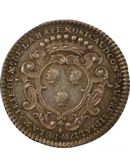 François Moricaud Maire de Nantes Jeton Argent 1739