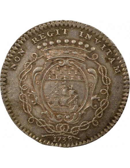 François Moricaud Maire de Nantes Jeton Argent 1739