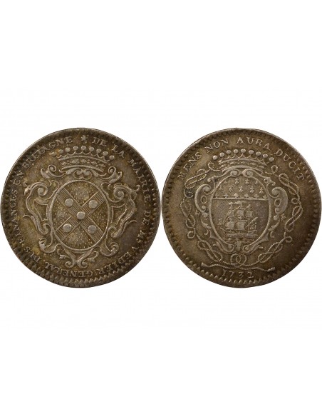 Jean-François Védier Maire de Nantes Jeton Argent 1732