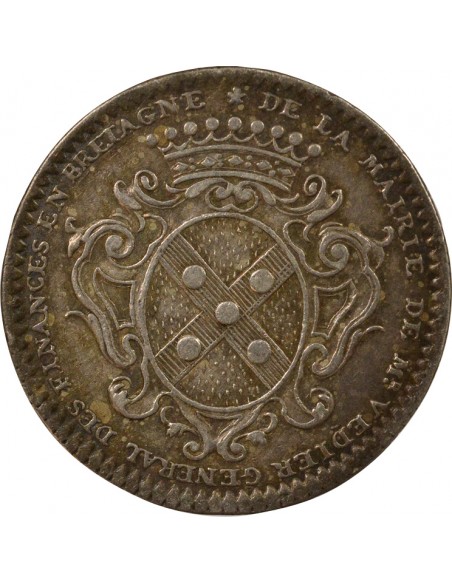 Jean-François Védier Maire de Nantes Jeton Argent 1732