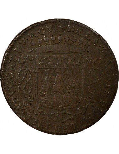 Guillaume de Lisle Maire de Nantes Jeton Cuivre 1687