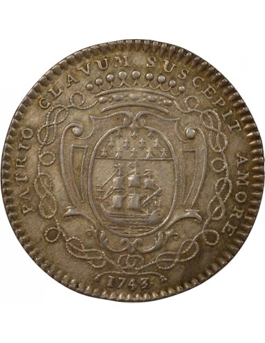 René Darquistade Maire de Nantes Jeton Argent 1743