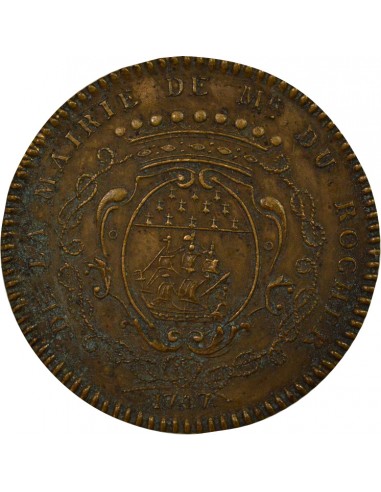 François Pierre Durocher Maire de Nantes Jeton Cuivre 1747