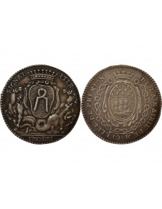 Jean-Baptiste Gellée de Prémion Maire de Nantes Jeton Argent 1780-1781