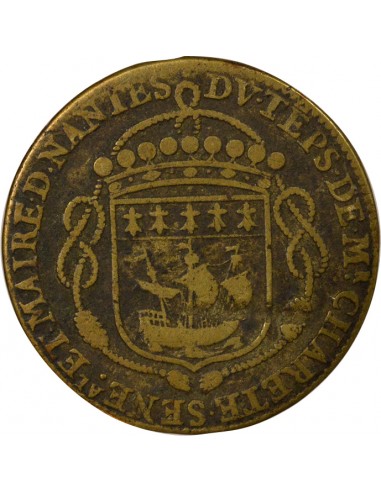 Jean Charette de La Gascherie Maire de Nantes Jeton Laiton 1650