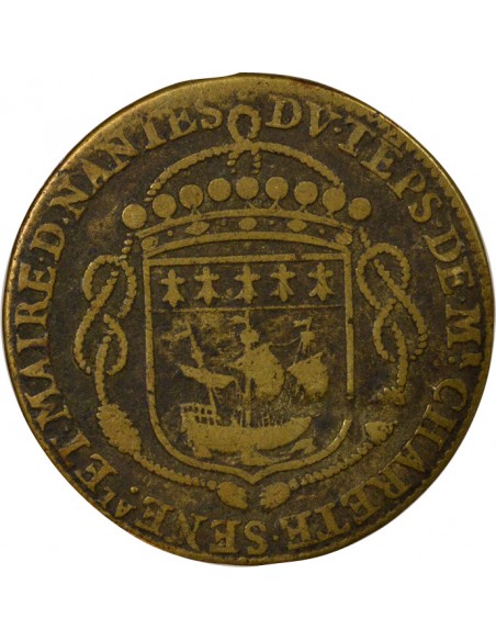 Jean Charette de La Gascherie Maire de Nantes Jeton Laiton 1650