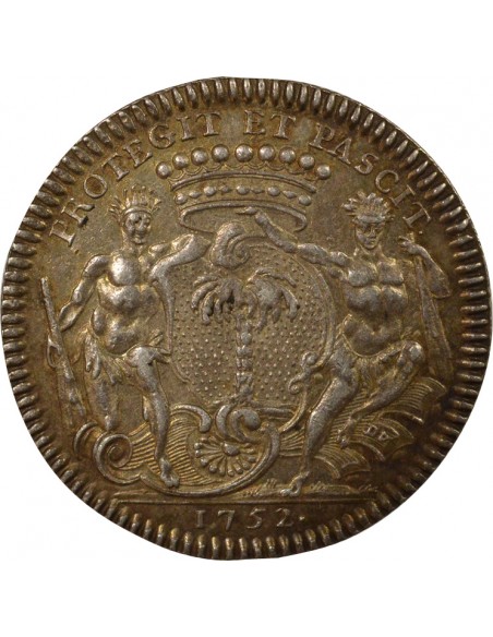 Mathurin Bellabre Maire de Nantes Jeton Argent 1752