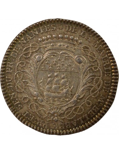 Mathurin Bellabre Maire de Nantes Jeton Argent 1752