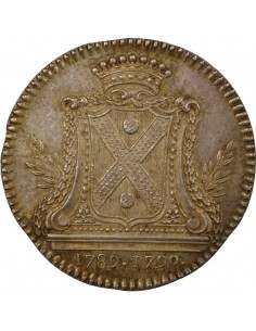 Christophe-Clair Danyel de Kervégan Maire de Nantes Jeton Argent 1789-1790 2