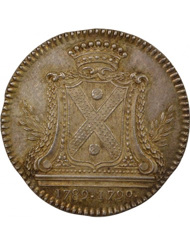 Christophe-Clair Danyel de Kervégan Maire de Nantes Jeton Argent 1789-1790