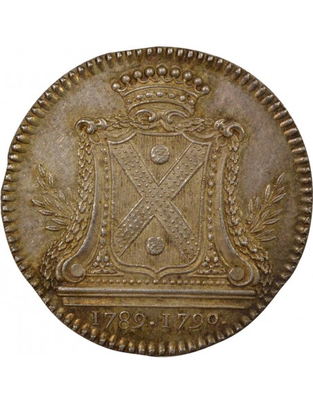 Christophe-Clair Danyel de Kervégan Maire de Nantes Jeton Argent 1789-1790