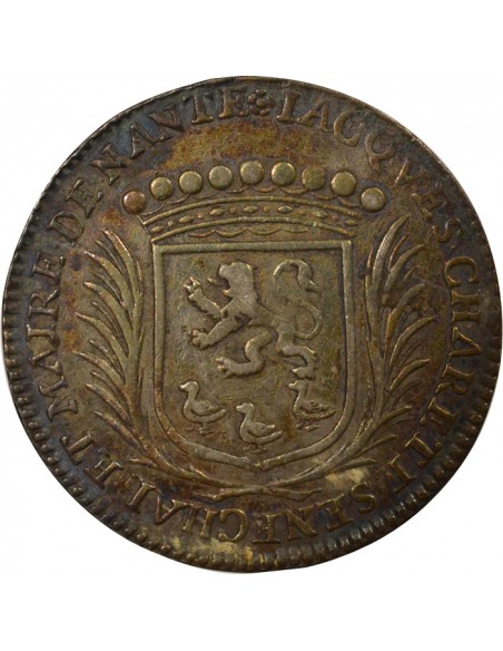 Jacques Charette Maire de Nantes Jeton Argent 1668
