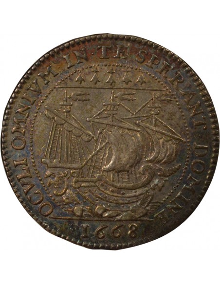 Jacques Charette Maire de Nantes Jeton Argent 1668