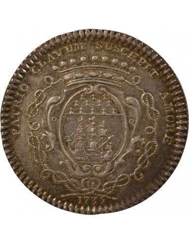 René Darquistade Maire de Nantes Jeton Argent 1735