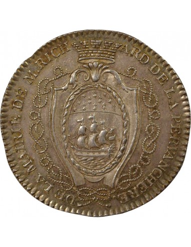 Georges Guérin de Beaumont Maire de Nantes Jeton Argent 1787-1788
