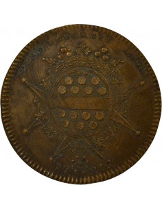 Gérard Mellier Maire de Nantes Jeton Cuivre 1721 2