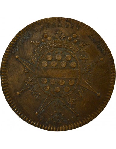 Gérard Mellier Maire de Nantes Jeton Cuivre 1721