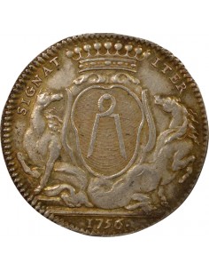 Jean-Baptiste Gellée de Prémion Maire de Nantes Jeton Argent 1756 2