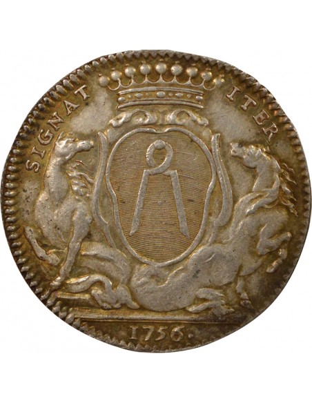 Jean-Baptiste Gellée de Prémion Maire de Nantes Jeton Argent 1756