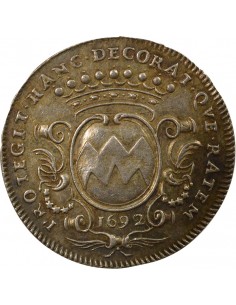Pierre Noblet Maire de Nantes Jeton Argent 1692 2