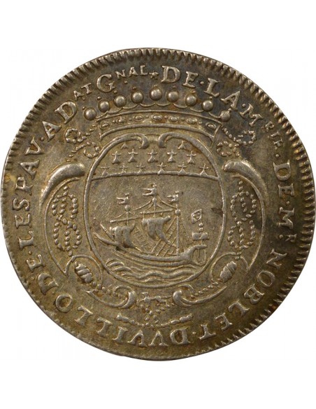 Pierre Noblet Maire de Nantes Jeton Argent 1692