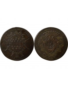 Gérard Mellier Maire de Nantes Jeton Cuivre 1721